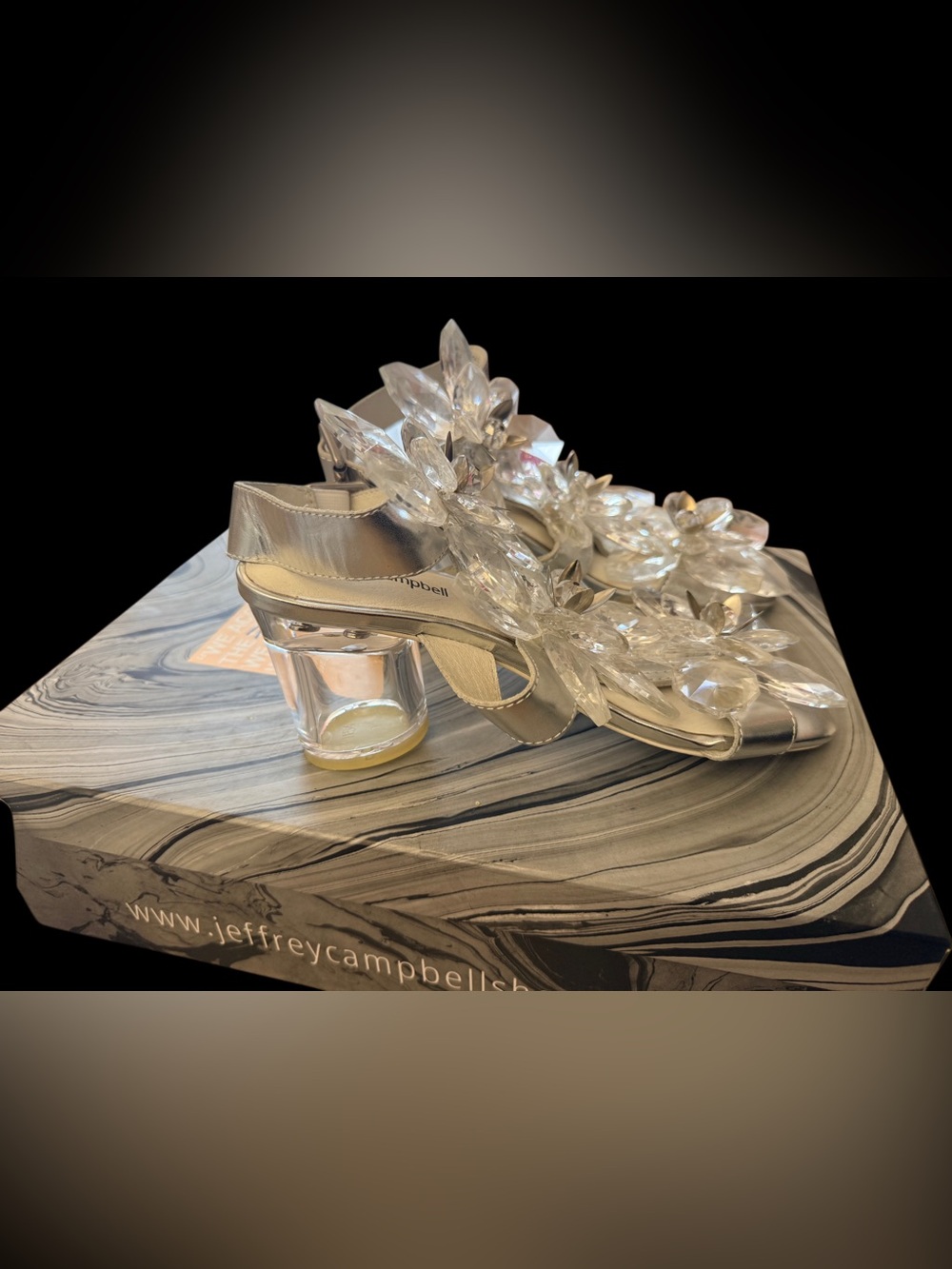 Jeffrey Campbell "Violit" Embellished 
Floral Sandal NEW! Sz 7 CINDERELLA Sandal - Picture 3 of 16